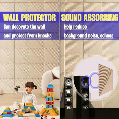 Large Cork Board for Walls 48"x 36", 12 Pack Felt Wall Tiles with Safe Removable Adhesive Tabs, Cork Board for Office,Pinboard Bulletin Board - Tan