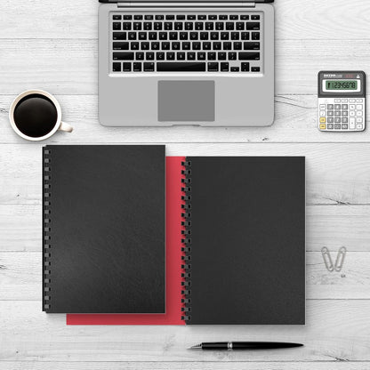 Binditek 100 Pack 12 Mil Leather-Textured Midweight Polycovers, Letter Size, Plastic Binding Presentation Back Covers, 8-1/2 x 11" Square Corners, Un-Punched, Black