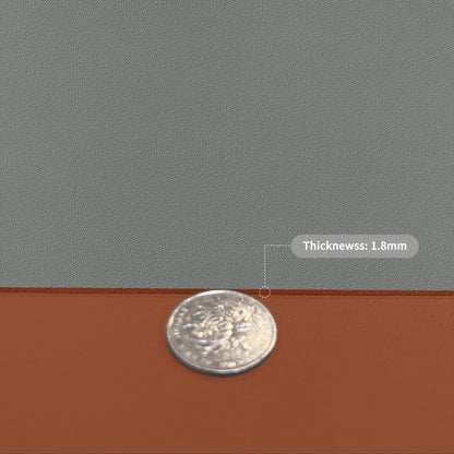 Leather Desk Mat,1.8mm Thick,12x42 Inch Desk Cover,Desk Protector Mat,Dresser Cover Top,Nail Table Mat,Dresser Cover,Quartz Countertop Protector,Table Sticker Cover(Brown+Gray,12×42)