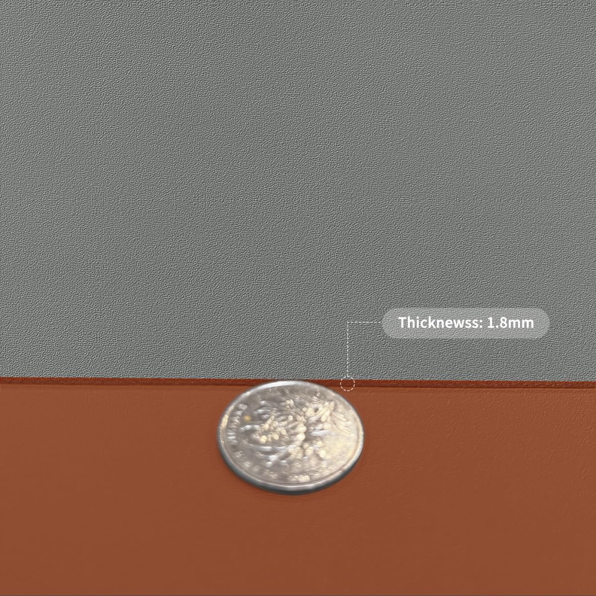 Leather Dresser Cover,1.8mm Thick,14x96 Inch,Dresser Protector Top,Dresser Top Protector,Dresser Cover Top,Dresser Top Cover,Dresser Cover Top for Bedroom.(Brown+Gray,14x96)