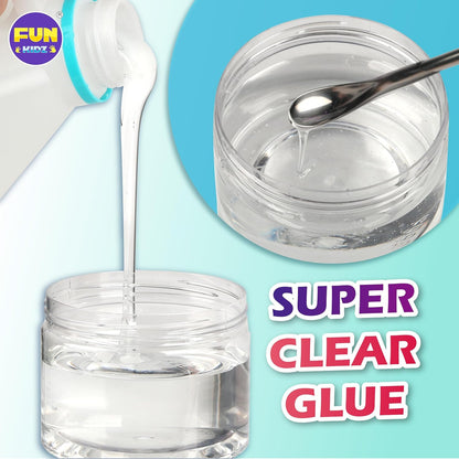 Super Clear Glue 1 Gallon, FunKidz All Purposes School Home Projects Liquid Glue Great for Slime Making Supplies Washable Non-Toxic Use for Arts & Crafts Wood Paper Cardboard