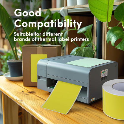 UTILE - Thermal Labels 3x5 Inch 600 Inventory Stickers Roll (Yellow), compatible with Thermal Printers - Color Coding Label for Box - Sticker to Write On Packing Labels Color Coded - Tags for Labeling