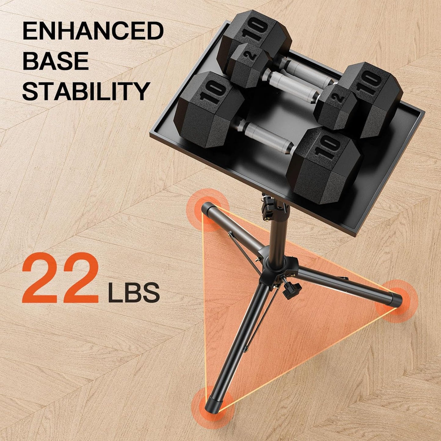 AMADA Projector Stand, Laptop Stand with Adjustable Height 22 to 36 inch, Heavy Duty Projector Mount as DJ Racks, Portable Projector Tripod Stand, Tall Floor Stand for Office, Home, Stage or Studio