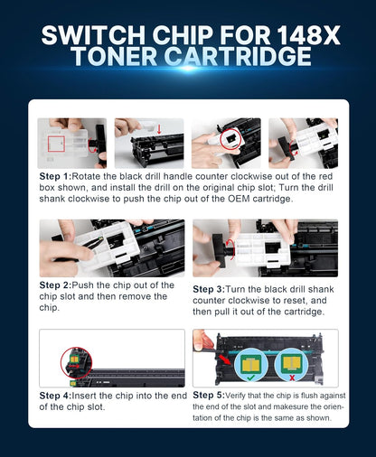 148X Toner Cartridge Replacement for HP 148A Toner Cartridge, W1480X Toner Compatible for HP Laserjet Pro 4001dwe 4001dn 4001dne 4001n 4001ne MFP 4101fdw 4101fdwe 4101fdn 4101fdne (1 Black No Chip)
