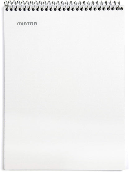 Mintra Office TOP BOUND Durable Spiral Notebooks (Teal, Purple, White, College Ruled 3pk)