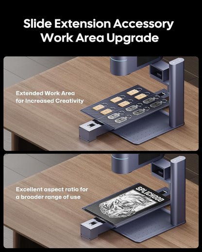 LaserPecker LP4 Dual-Laser Engraver with Rotary & Slide Extensions, 8K 240,000mm/min for 360° Tumblers/160x300mm Batch Jobs, Auto-Switch IR/Diode for Jewelry & Industrial Mass Production, Deluxe Set