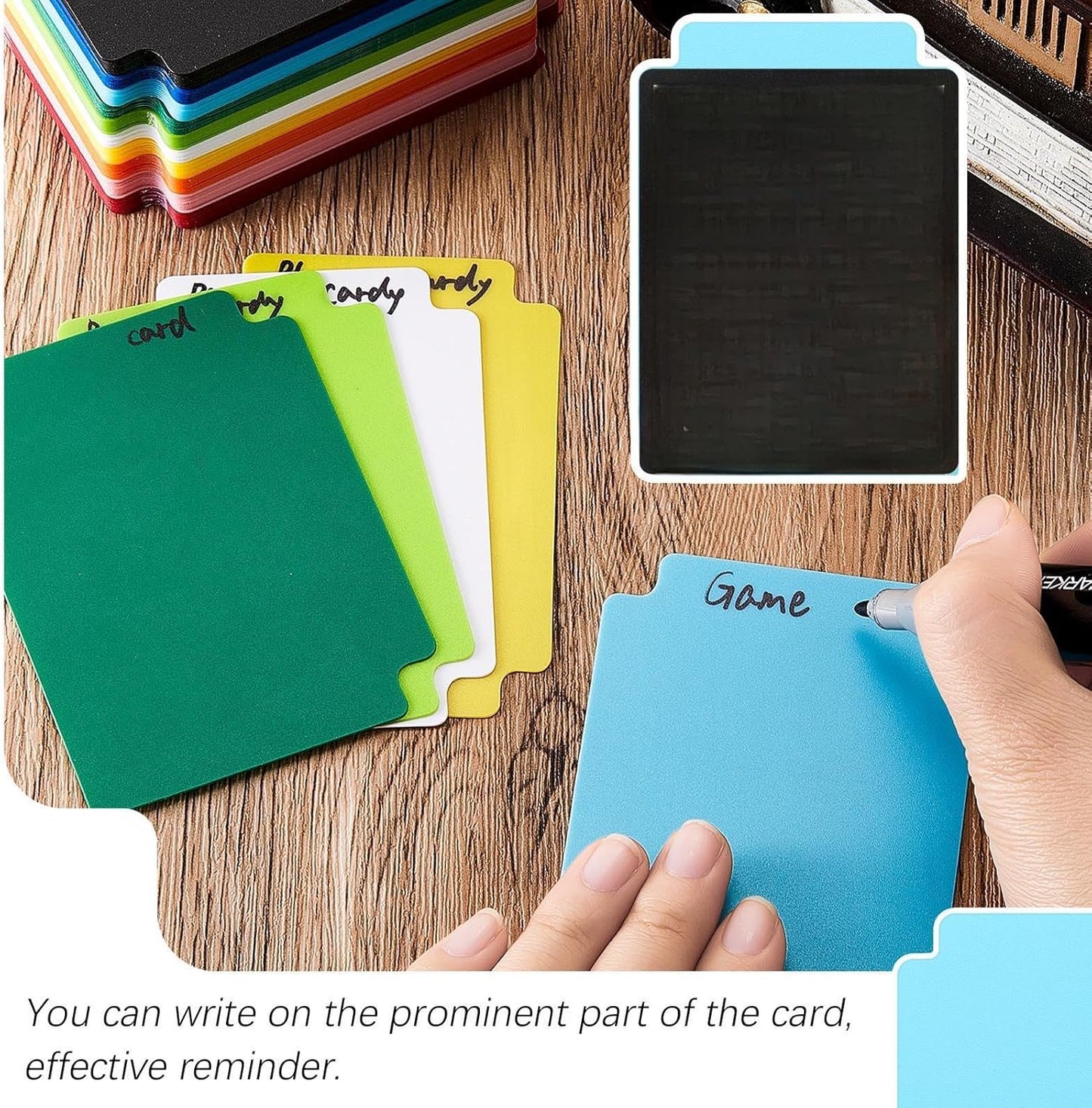 Trading Card Dividers Multicolor Card Page Dividers Frosted Plastic Separator with Tabs for Games Sports, 2.7 x 3.8 Inches(150 Pieces)