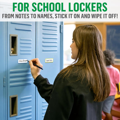 50 Pack Dry Erase Magnetic Labels 3.2x1.2 in - Magnetic Name Tags for Classroom Lockers School Bus - Classroom Magnets for Names - Magnet Labels for Whiteboard - Magnet Names Plates for Classrooms