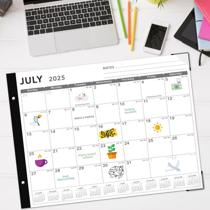 Desk Calendar 2025-2026, KOPEESY 22" x 17" Large Desk Calendar, 18 Months From July 2025 to December 2026, Desktop Calendar with Notes and Thick Paper for Home, Office and School