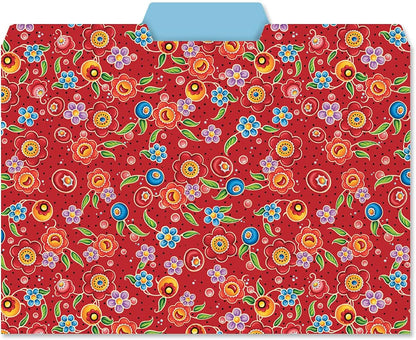 Current Mary Engelbreit File Folders Value Pack - Bulk Set of 24, 6 Pretty Decorative Designs, 1/3 Cut Tabs, Heavy-Duty Paper Stock, Office Supplies for Home & Work, 9-½” x 11-¾” Letter Size