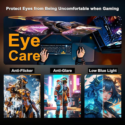 SANSUI 24 Inch Curved Gaming Monitor up to 180Hz MPRT 1ms with Built-in Speakers,FHD 1080P Computer Monitor Freesync 130% sRGB HDR,HDMI DP Ports VESA Mount Metal Stand(ES-G24C1 HDMI Cable Included)
