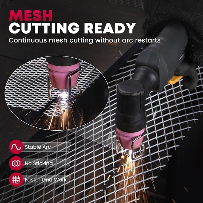 bestarc Plasma Cutter, [Pilot Arc][Large LED Display][Air Sensor] 75A bestarc Plasma Cutter Machine 110/220V Dual Voltage, 1/2 Inch Clean Cut 1.2 Inch Max Cut, Post Flow Mesh, 2T/4T for Beginners DIY