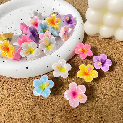 60 pcs Flower Push Pins Cute Decorative Flower Thumbtacks Color Pushpins for Bulletin Cork Board Photo Wall Display Map Home Office Organization