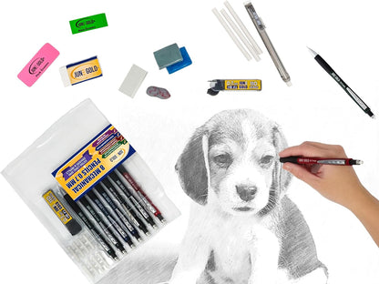 June Gold 8 Pack 0.7 mm HB #2 Mechanical Pencils, Extra Long Spin Eraser, 2 Lead Dispensers/w 220 Refills & 8 Refill Erasers, Break Resistant Lead, Soft Non-Slip Grip