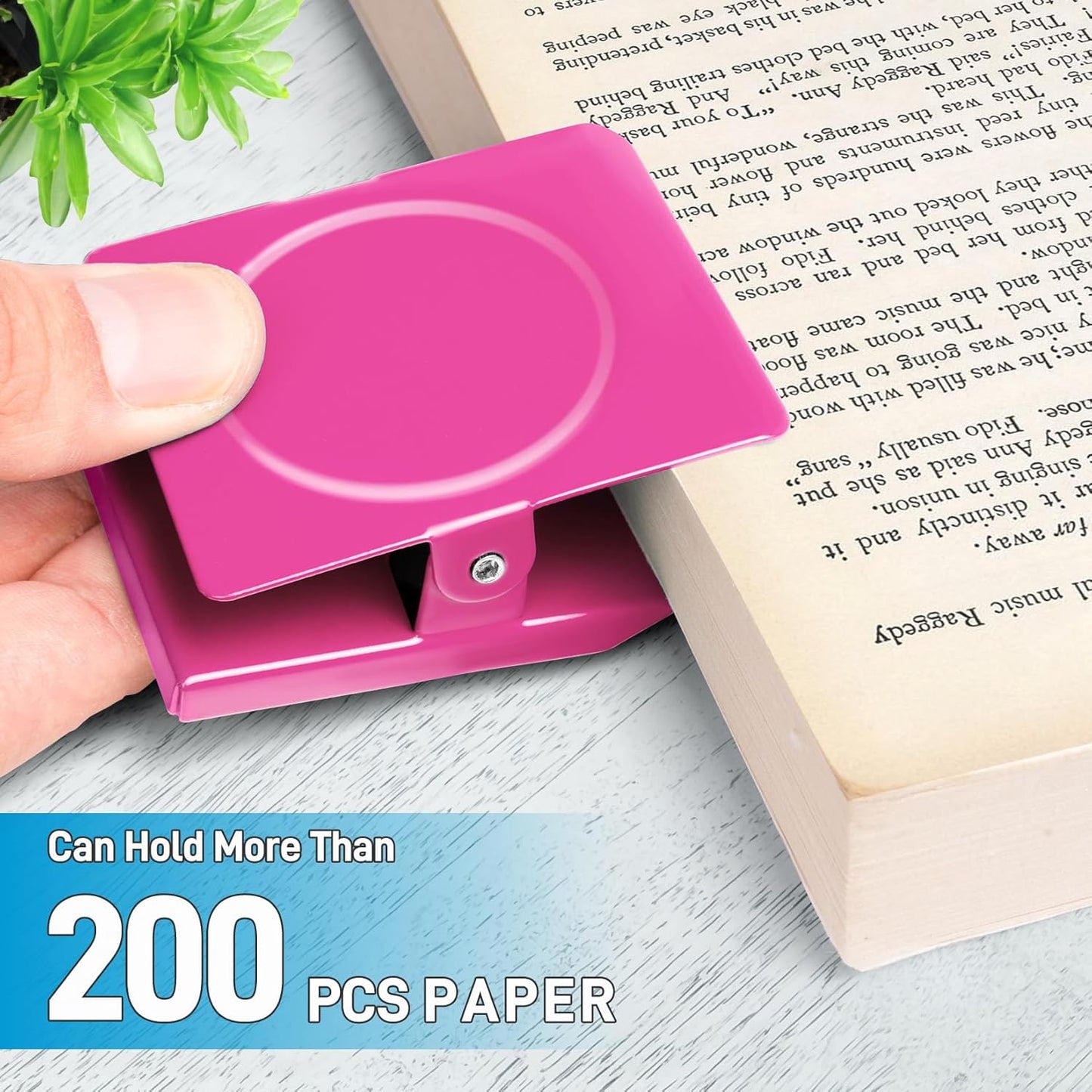 FINDMAG Pink Magnetic Clips, 2.2inch Heavy Duty, Strong Magnet Clips for Fridge, Whiteboard, Classroom, Office (Pack of 4)