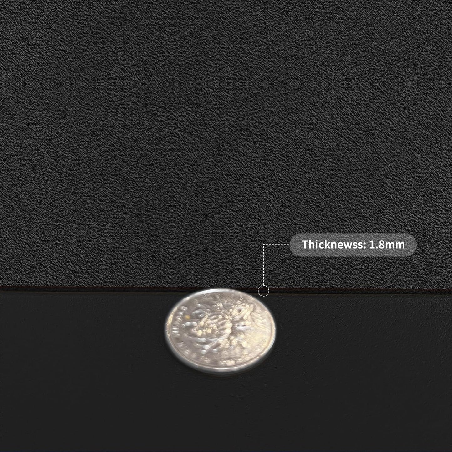 Leather Table Cover,1.8mm Thick,42x60 Inch Table Protector,Table Protector for Dining Room Table,Dining Table Cover,Table Cover Protector,Dining Table Pads(Black+Black,42x60)