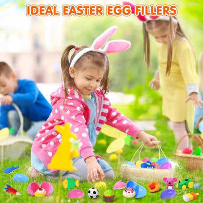 140 Pack Animal Erasers for Kids 3D Puzzle Mini Pencil Eraser Bulk Desk Pets Treasure Box Toy for Classroom School Prize Kids Party Favors Back to School Supplies Random