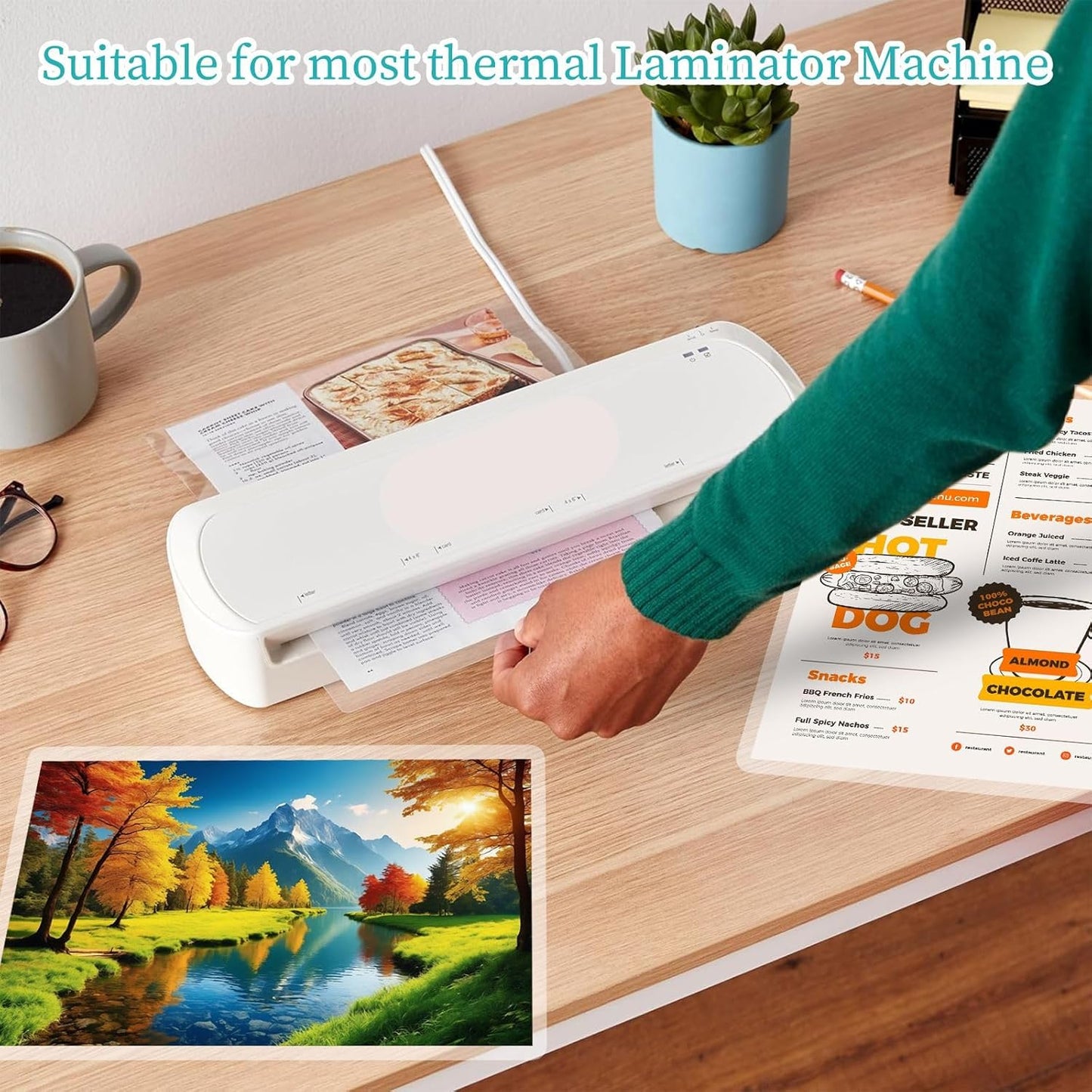 Thermal Laminating Pouches 5 mil, Clear 9 x 11.5 Inch Laminating Sheet Paper for Thermal Laminator, Holds 8.5 x 11 Inch Letter Size Sheets (1000 Pack)