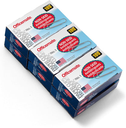 Officemate Premium #1 Paper Clips, 600 Paper Clips (6 Boxes of 100 Each)