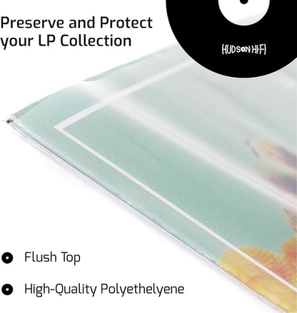 New Hudson Hi-Fi Vinyl Record Outer Sleeve Covers - 250 Pack - Premium Crystal Clear Sleeves - Protect Your LP Albums from Scratches, Dirt & Dust - 3 Layers of 30µm Thick No-Acid Exterior Disc Cover