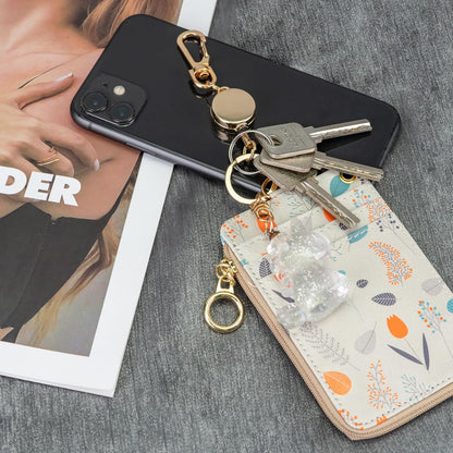 bolimoss 3 Pack Retractable Badge Reel Metal ID Badge Holder with Belt Clip Key Ring for Name Card Keychain for Nurse,Volunteer,Teacher,Student (Rose Gold)