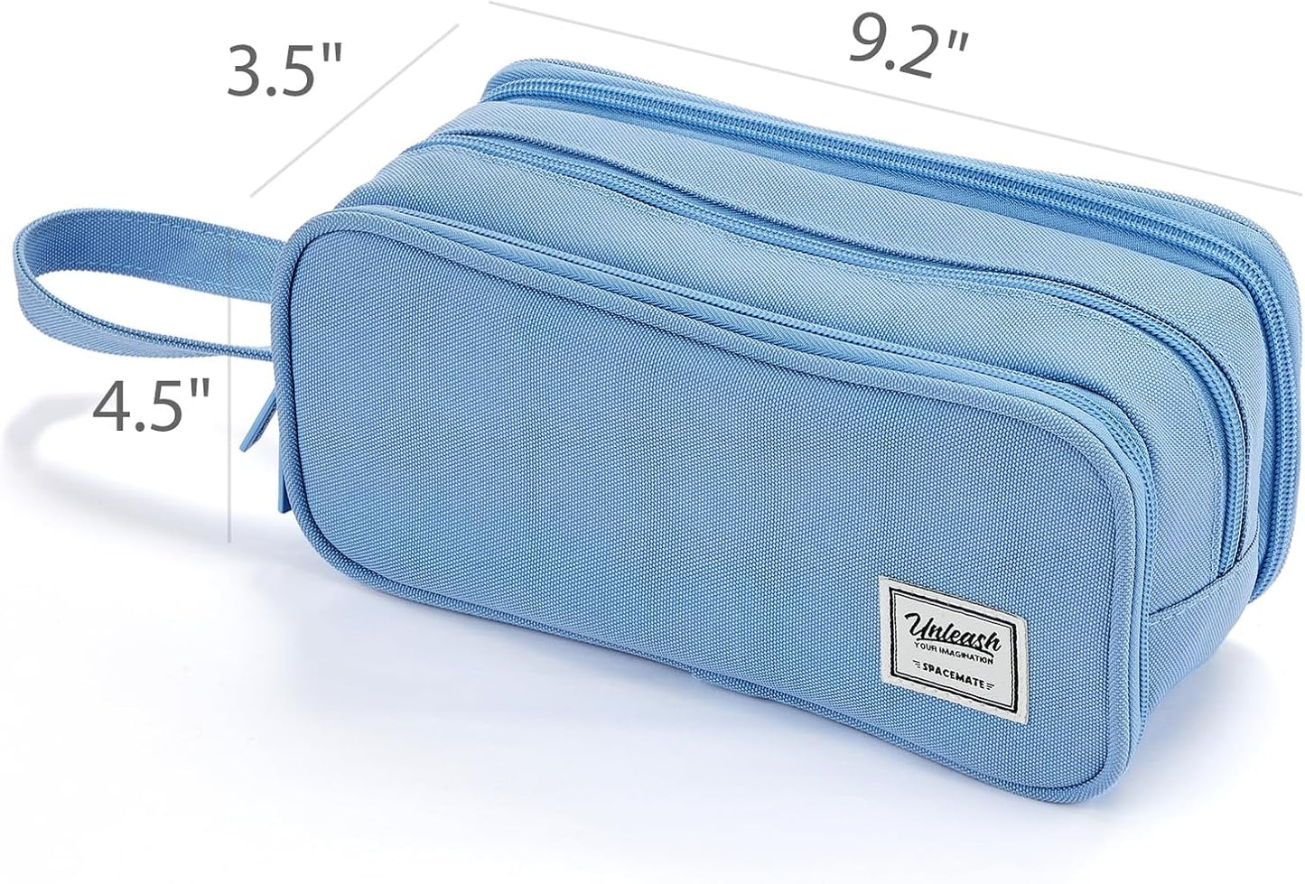 Pencil Case Pouch Box Bag School Supplies Girls Boys Kids, Cute Preppy Stuff Big Capacity Aesthetic Pen Organizer, Back to College Stationary, Cornflower Blue, Extra Large Style, 2300ml