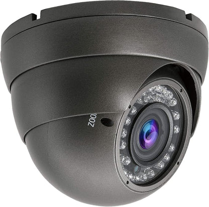 5MP 4MP Dome Super Hybrid Security Camera HD-TVI/CVI/AHD/960H CCTV Surveillance Security Camera 2.8-12mm Varifocal Lens Outdoor/Indoor 98ft IR Waterproof Day&Night Vision Dome Camera(Gray)