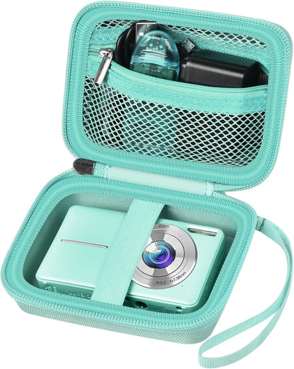 Case Compatible with VAHOIALD FHD 1080P Digital Camera/for CAMKORY Digital Point and Shoot/for KODAK PIXPRO FZ45-BK 16MP Vlogging/for IWEUKJLO/for Nsoela, Holder for SD Card More (Green)