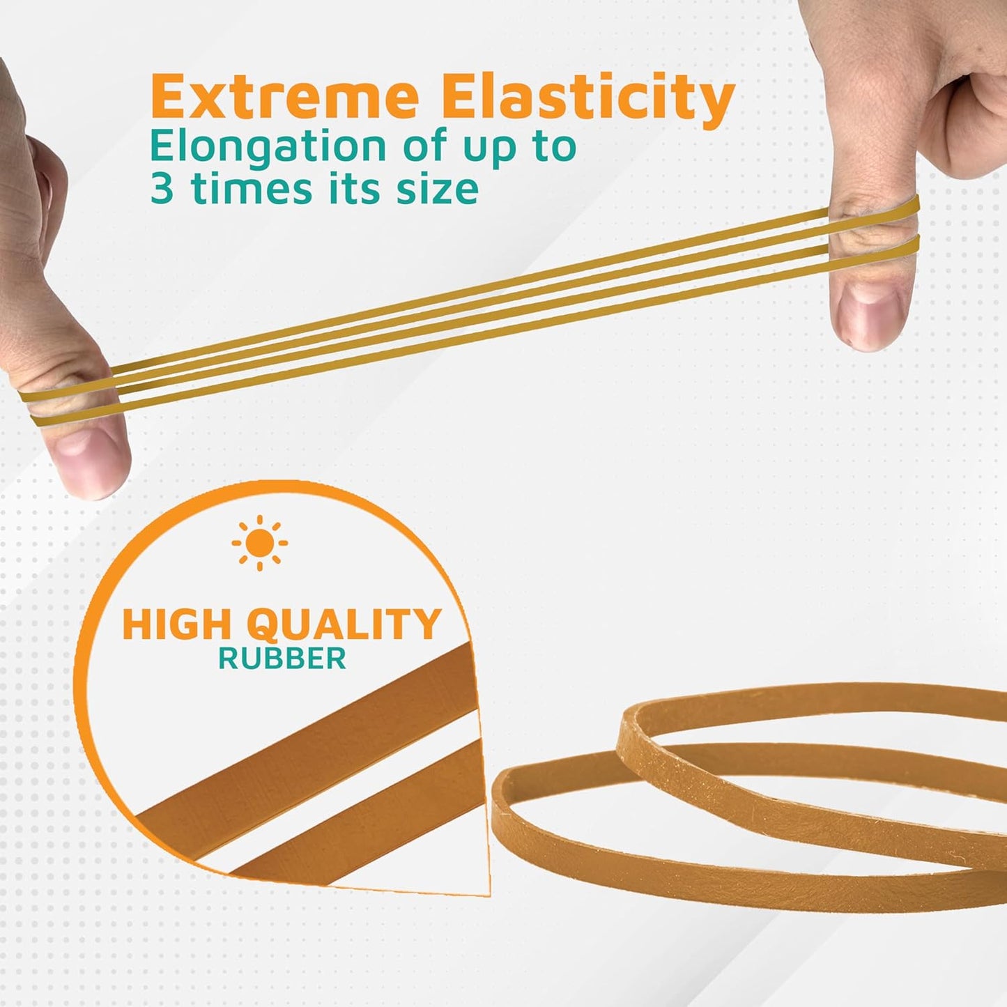 Plastic Mill Rubber Bands Thick Size #33 | Natural Durable RubberBands 100 Count /pack | 3 1/2 x 1/8" Multi-Purpose Band | Elastics large Long Rubber for Office Supply, File Folders, box, Books, gifts, Notebook|