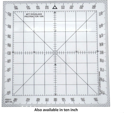 Douglas Protractor Graduated in Degrees for Angle Measurements and map Plotting for Outdoor, Marine or air Navigation, Hiking, Orienteering and Survival