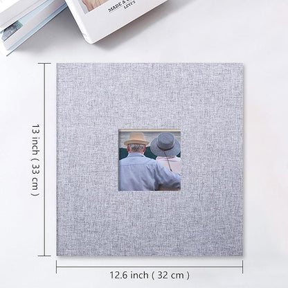 Vienrose Large Photo Album Self Adhesive for 4x6 8x10 10x12 Pictures Magnetic Scrapbook Album DIY 13" X 12.6" 60 Blank Pages with A Metallic Pen