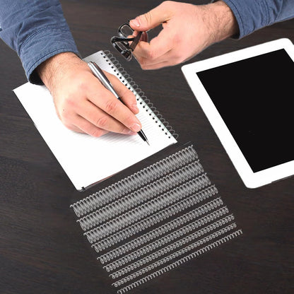 120 Pack Plastic Spiral Binding Coils Binder Binding Spirals Rings 8 Size Spiral Binding Wire Combs Spines Coils, 4:1 Pitch, 1/4 5/16 3/8 1/2 9/16 5/8 3/4 7/8 Inch (Transparent)