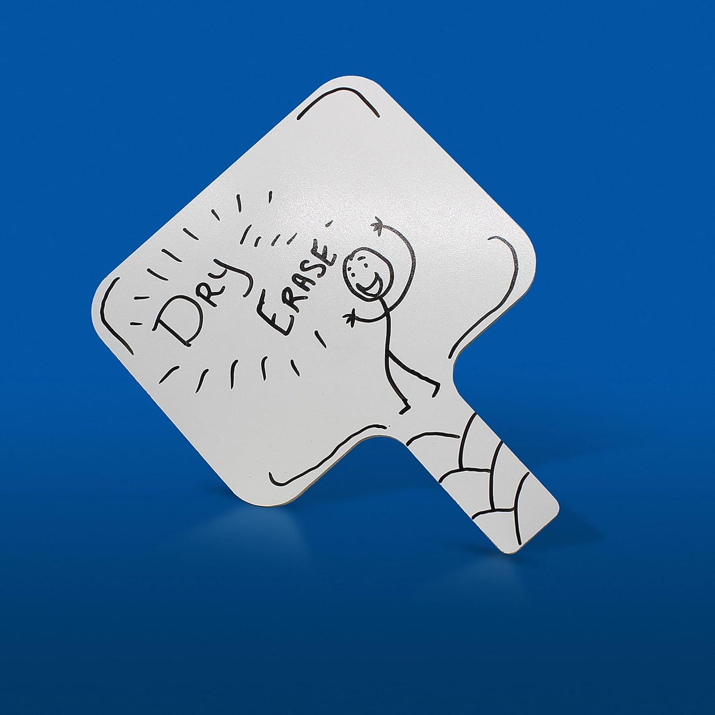 Flipside Products Rectangular Dry Erase Answer Paddles w/Black Dry Erase Marker and Erasers, Auction, Handheld Whiteboard, Handle Response Board, 72 Pieces, Set of 24