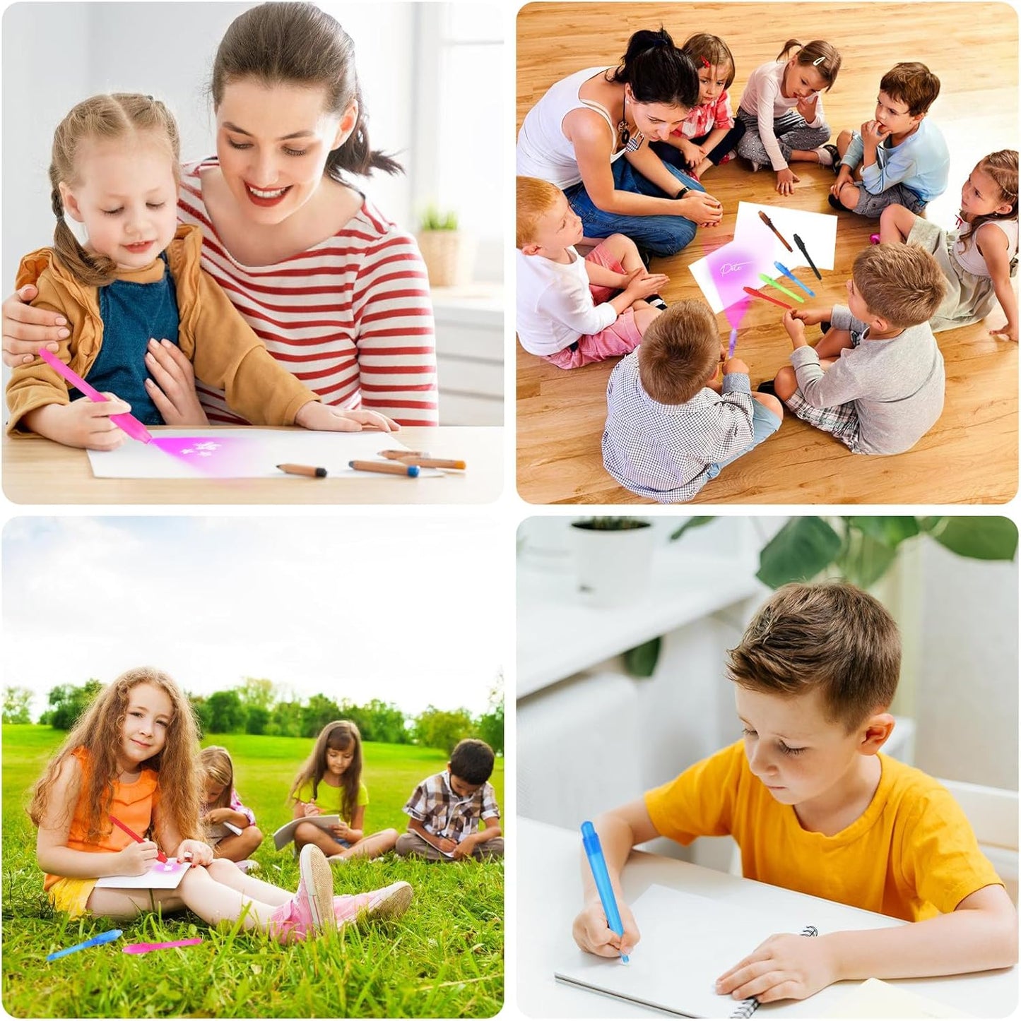 Invisible Ink Pens with UV Light, 36 Pcs Spy Pens for Kids, Party Favors Toy for Girls Boys, Classroom Prizes Magic Markers for Students, Writing Secret Messages for Birthday Halloween Christmas Party