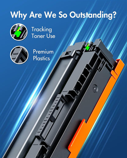 201X Toner Cartridges 4 Pack Replcement for hp 201x 201x 4 Pack High Yeild Comaptible with HP Color Laserjet MFP M277dw M252dw M252n M277 M277n M277c6 Printer CF400A CF401A CF402A CF403A