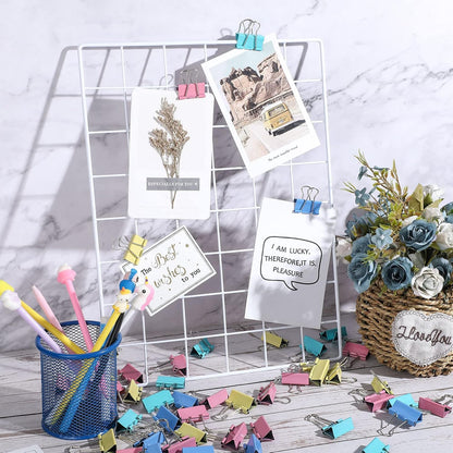 300 Pcs Medium Binder Clips Paper Clips Office Supplies Paper Clamps for Teachers Students School Office Business Paperwork Supplies (Assorted Colors, 1.25 Inch)