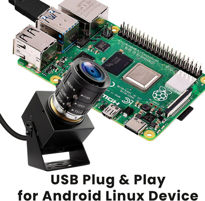 USB Camera 120fps High Speed Webcam Golf Swing 4K 12Megapixels USB Cam with 3X Manual Optical Zoom Lens Lightburn PC Computer Plug and Play for Linux Windows Mac OS