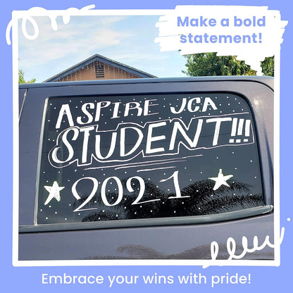 White Jumbo Chalk Markers - 15mm Window Markers | Pack of 4 White Pens - Use on Cars, Chalkboard, Whiteboard, Blackboard, Glass, Bistro | Loved by Teachers, Artists, Businesses