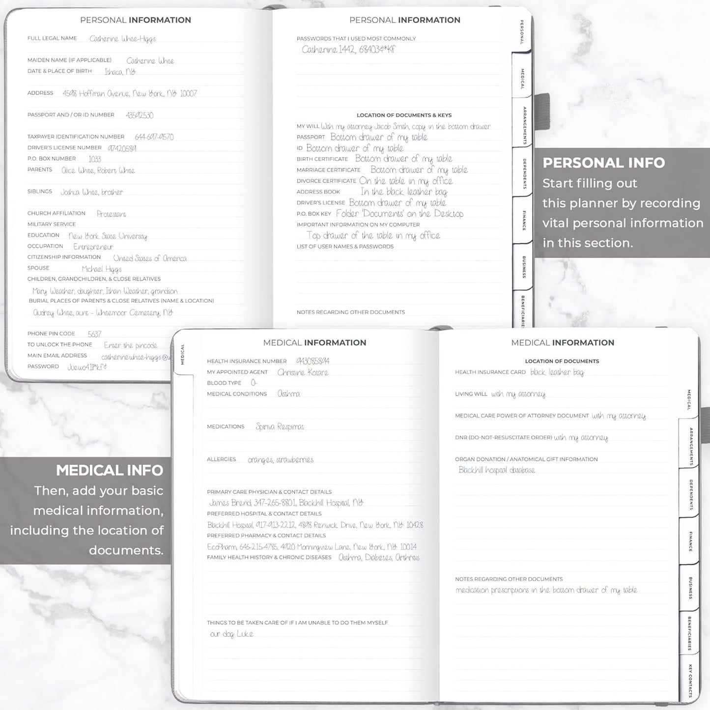 Clever Fox End of Life Planner – Final Arrangements Organizer for Beneficiary, Will Preparation, Last Wishes & Funeral Planning, A4 (Gray)