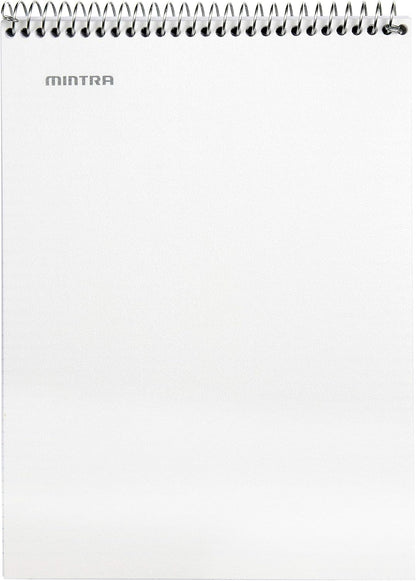Mintra Office TOP BOUND Durable Spiral Notebooks (White, College Ruled 3pk)
