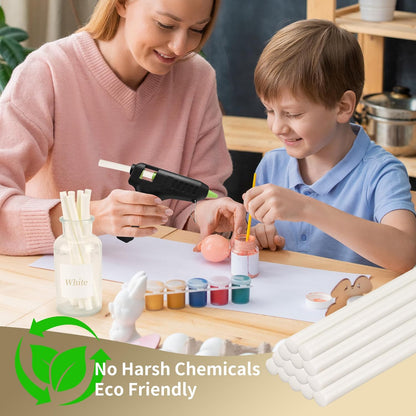 MATUFF White Hot Glue Sticks Full Size 0.43” Dia x 8” Long, 20 pcs Hot melt Adhesive Glue Sticks, All-Purpose Colored Glue Gun Sticks for DIY White Crafting Arts and Wedding Cards, Stamp Sealing