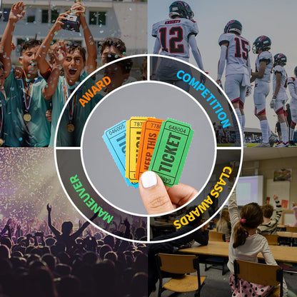 2000 Methdic Blue Raffle Tickets (4 Color Selection), Double Roll, Ticket for Events, Entry, Class Reward, Fundraiser & Prizes