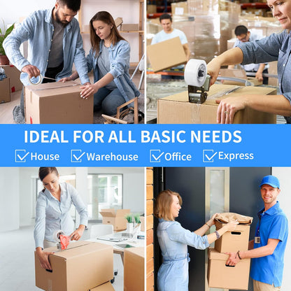 JARLINK Clear Packing Tape (24 Rolls), Heavy Duty Packaging Tape for Shipping Packaging Moving Sealing, 2.7mil Thick, 1.88 inches Wide, 60 Yards Per Roll, 1440 Total Yards