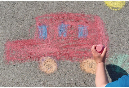 Colorations Chunky Chalk Eggs, Set of 18, for Kids and Toddlers, Easy Grip, Non-Toxic, Assorted Colors, 2 1/8 X 1 1/2 inches, Outdoor Play, Create, Drawing, Assorted Set (CHALKEGG)