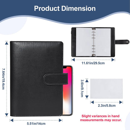 BYSTER Business Card Organizer, 40 Pack 240 Pockets Inner Refill Page Sleeves Business Card Holder Organizer, Professional PU Leather Business Card Book, Black