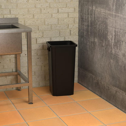 23 Gallon Black Square Commercial Trash Can