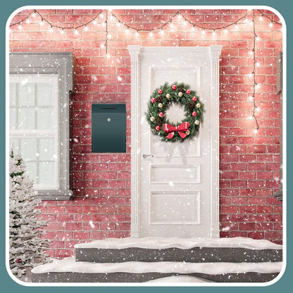 Metal Donation Cash Box Collection Safe Suggestion Box with Lock Wall Mounted Mailbox Delivery Ballot Container for Home Office Outdoor Door(Green,11.8 x 8.6 x 4.7 Inch)