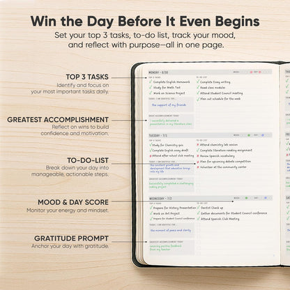 July 2025-2026 Planner 8.5 x 11 Pro Max - Dated Productivity & Academic 2025-2026 - Daily, Weekly & Monthly Planner With July Start Date - A4 - Productivity Store