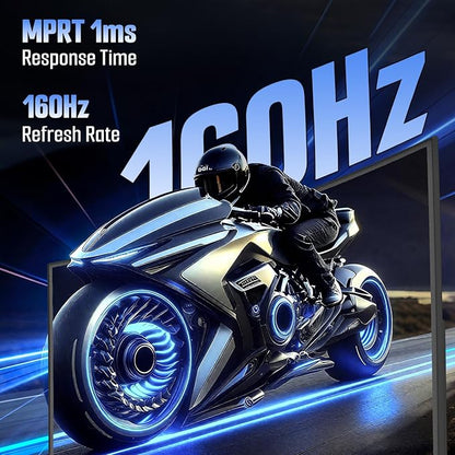 SANSUI 24 Inch Curved 160Hz Gaming Monitor,1500R Curved Gaming Monitor FHD 1080P Computer Monitor,MPRT 1ms Fast VA Display,Freesync,HDR,3000:1, HDMI2.0,DP1.4, VESA Support(ES-G24C1L HDMI Cable Incl.)