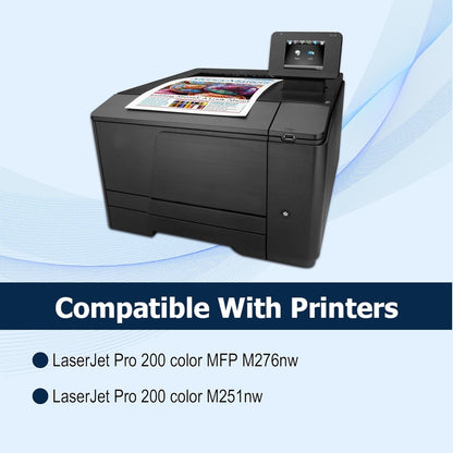 131X Black High-Capacity Toner Cartridge CF210X Replacement for HP Laserjet Pro 200 Color M251nw M276nw M251n M251 M276n Printer Ink (2 Pack)